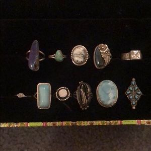 Various sterling silver native rings